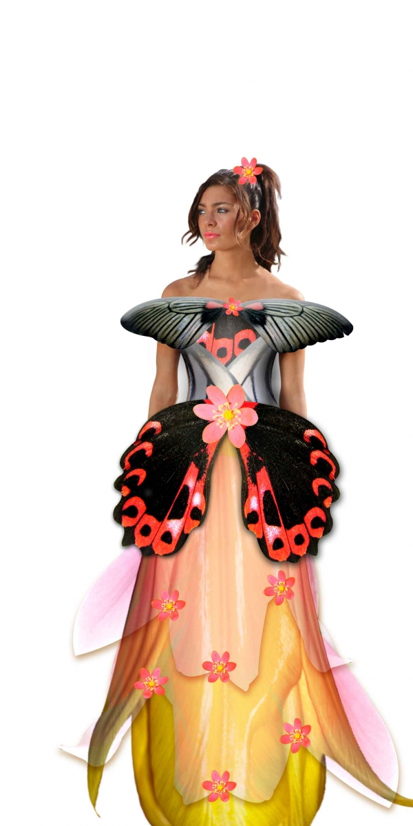 Creation of Flower dress: Step 6